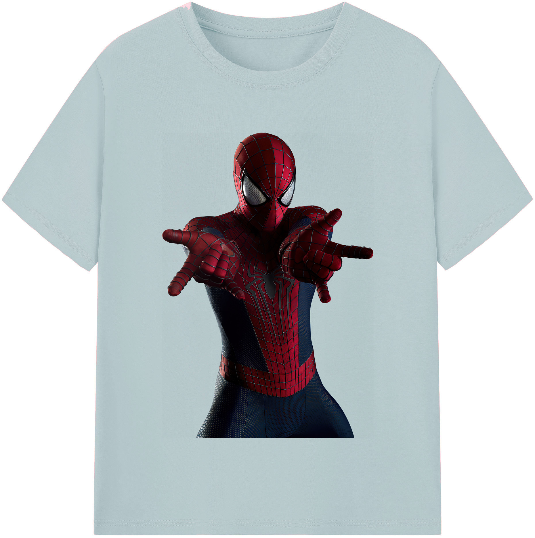 （画像用） Spider Man スパイダーマン 綿100％半袖Tシャツ（フロントプリント）